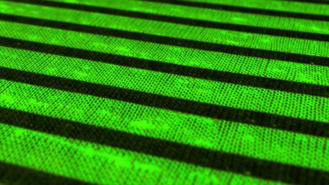 Black and green striped pattern texture background. Linen cotton macro shot,  Stock Footage 147224165