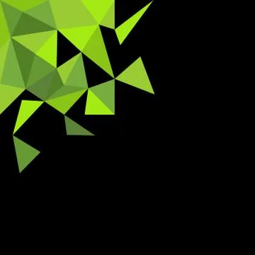Black and green triangle vector background Stock Illustration