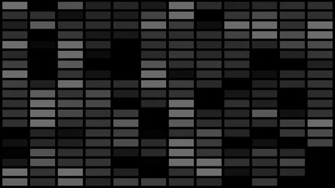 Black and grey background of abstract data matrix squares flashing Stock Footage 123407578