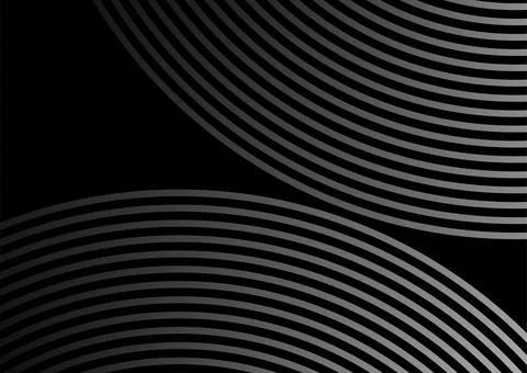 Black and grey circular lines concept abstract tech background 스톡 일러스트