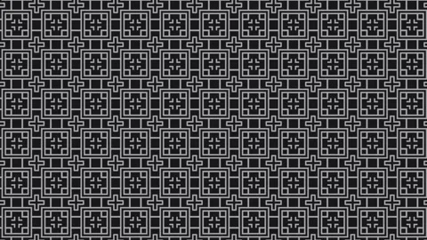 Black And Grey Puzzles Pieces Arranged in a Square. Panning.  Seamless Stock Footage 202018089