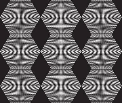 Black and hite seamless texture. Web background with rhombs, stars Stock Illustration