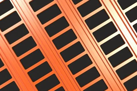 Black and orange architectural elements Illustrazione stock