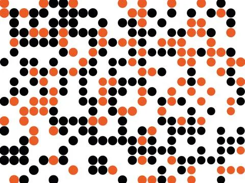 Black and orange dotes on white background. Design for banner. covers Stock Illustration