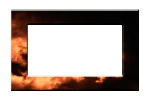 Black and Orange Frame Stock Illustration