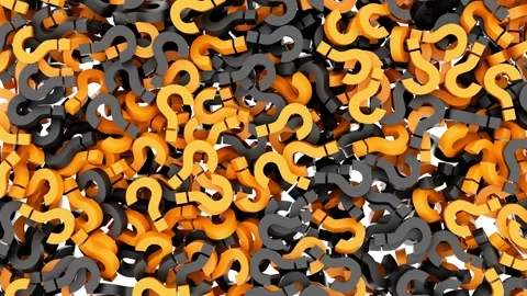 Black and orange question marks Stock Footage 236933800