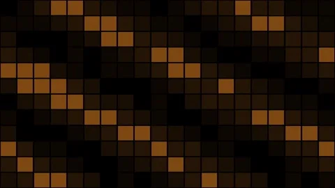 Black and orange square pattern on a dark background Stock Footage 338414832