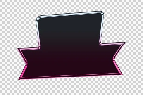 Black and pink geometric abstract of a chair transparent background Stock Illustration