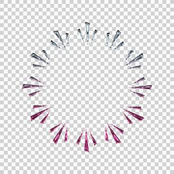 Black and pink gradient of hands and ribbons with white center transparent Stock Illustration
