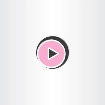 Black and pink play button icon Stock-Illustration