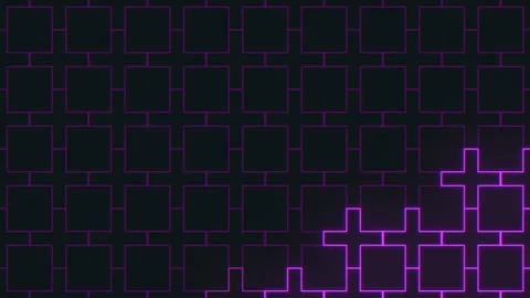 Black and purple grid pattern - repeating squares in a striking design Stock-Footage 282370638
