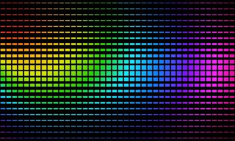 Black and rainbow abstract background with squares, rectangles Stock Illustration