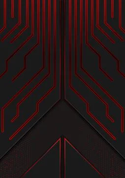 Black and red abstract technology background Stock Illustration