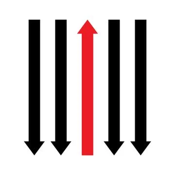 Black and red arrows Stock Illustration