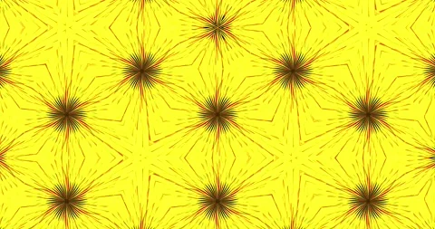 Black and red asymmetrical kaleidoscopic patterns on a yellow background Stock Footage 221487853