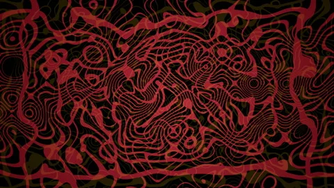 Black and red background of abstract and psychedelic liquid forms Stock Footage 253410593