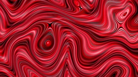 Black and red background of abstract and psychedelic waves. Psychedelic loop Stock Footage 337103086