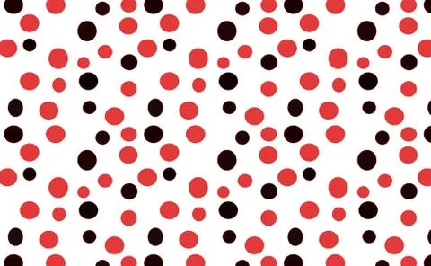 Black and red cirlces pattern Stock Illustration