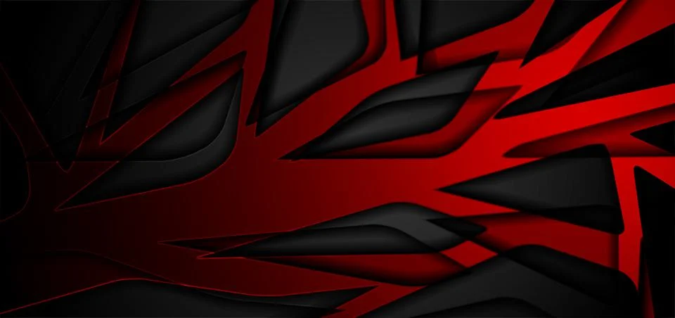 Black and red grid tech pattern abstract background Illustrazione stock