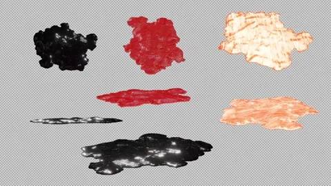 Black and Red Liquid Splash Green Screen 4K Stock Footage 336387672