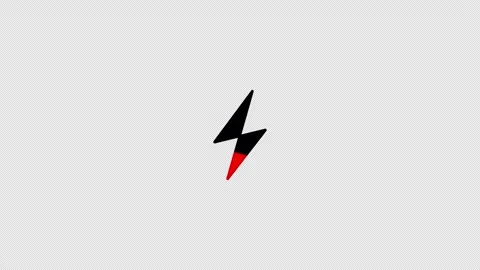 A black and red low power charge icon on white Stock Footage 337080010
