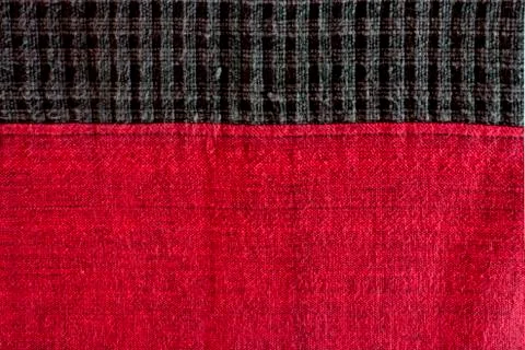 Black and red pattern fabric texture background. Foto stock