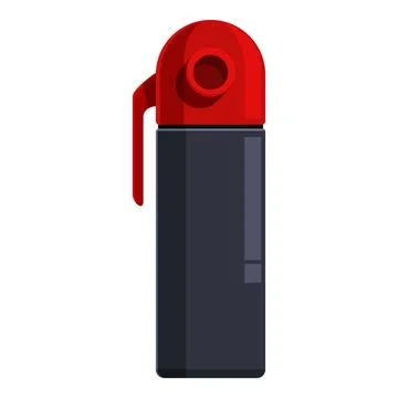 Black and red pepper spray for self defense Illustration