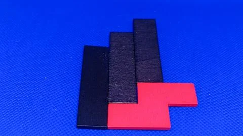 Black and Red Rectangular Blocks Arranged in an Abstract Formation Against .. Stock Photos