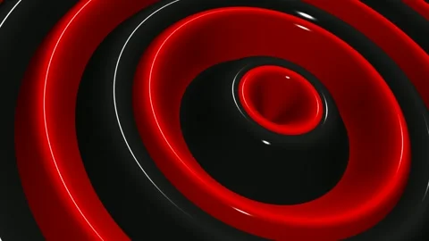 Black and Red Ring Waves, Background, Unique Design, Exclusive, Paints Stock Footage 303183204