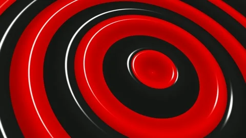 Black and Red Ring Waves, Background, Unique Design, Paints, Exclusive Stock Footage 303183205