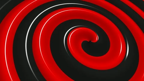 Black and Red Spiral Waves, Background, Unique Design, Paints, Exclusive Stock Footage 303183215