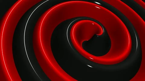 Black and Red Spiral Waves, Background, Unique Design, Exclusive, Paints Stock Footage 303183216