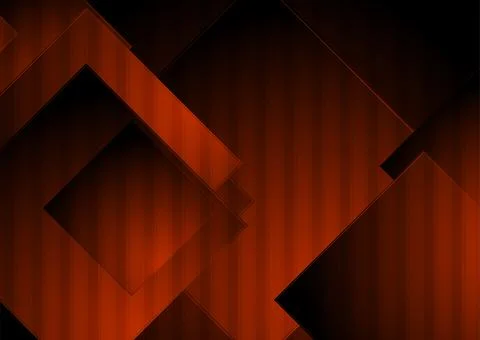 Black and red striped squares geometric tech abstract background Stock-Illustration