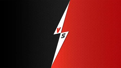 Black and red Versus vs background for battle sport game. Sport background Stock Illustration