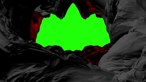 Black and red wavy background. Green Screen Stock Footage 211673101