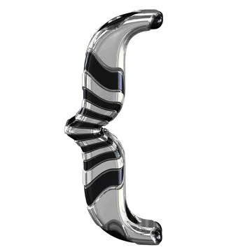 Black and silver 3d symbol Illustrazione stock