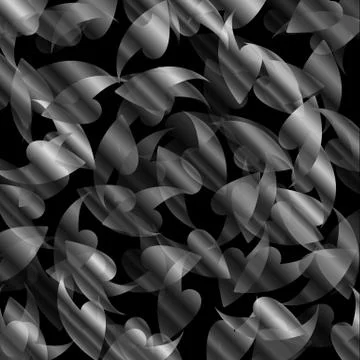 Black and silver abstract background with leaves Stock-Illustration