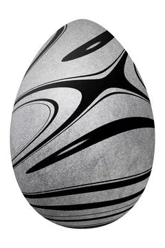 Black and Silver Easter Egg イラスト素材