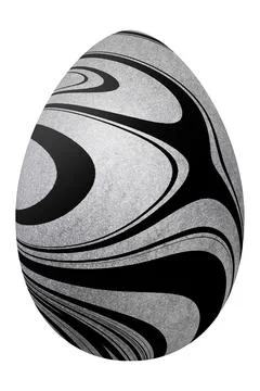 Black and Silver Easter Egg Illustrazione stock