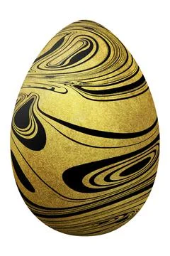Black and Silver Easter Egg Illustrazione stock