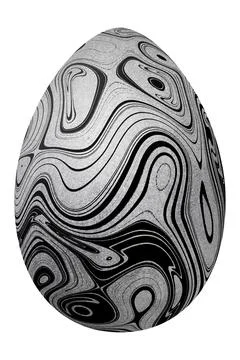 Black and Silver Easter Egg Illustrazione stock