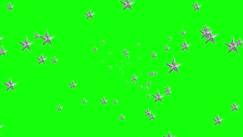 Black and Silver Star on Green Screen Background Horizontal 16:9 Video stock 339444102