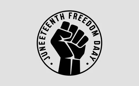 Black and white of a 13th amendment freedom draft stamp circle border 库存插图