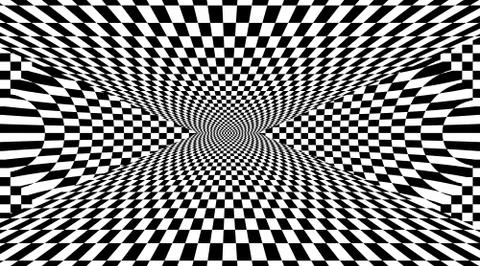 Black and white 3 dimensional design or pattern. Stock Illustration