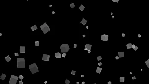 Black and white 3D cubes bouncing in space Stock Footage 324670871