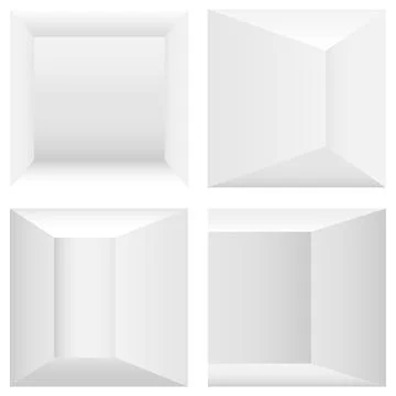 Black-and-white 3D interior interiors Stock Illustration