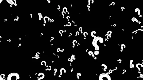 Black and white 3d question marks looping background Stock-Footage 130346332