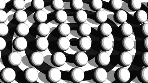 Black and White Abstract 3D Scene with Floating Geometric Elements Stock Footage 337305976