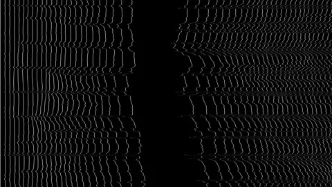 Black-and-White Abstract Animation of a Curved Wave Illustrating Data Stock Footage 284807505