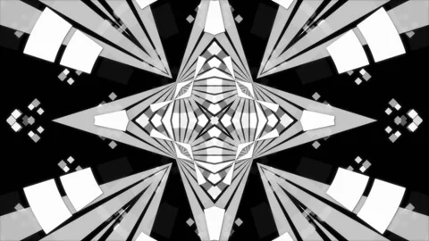 Black and white abstract background, motion shapes, loop Stock Footage 145670847